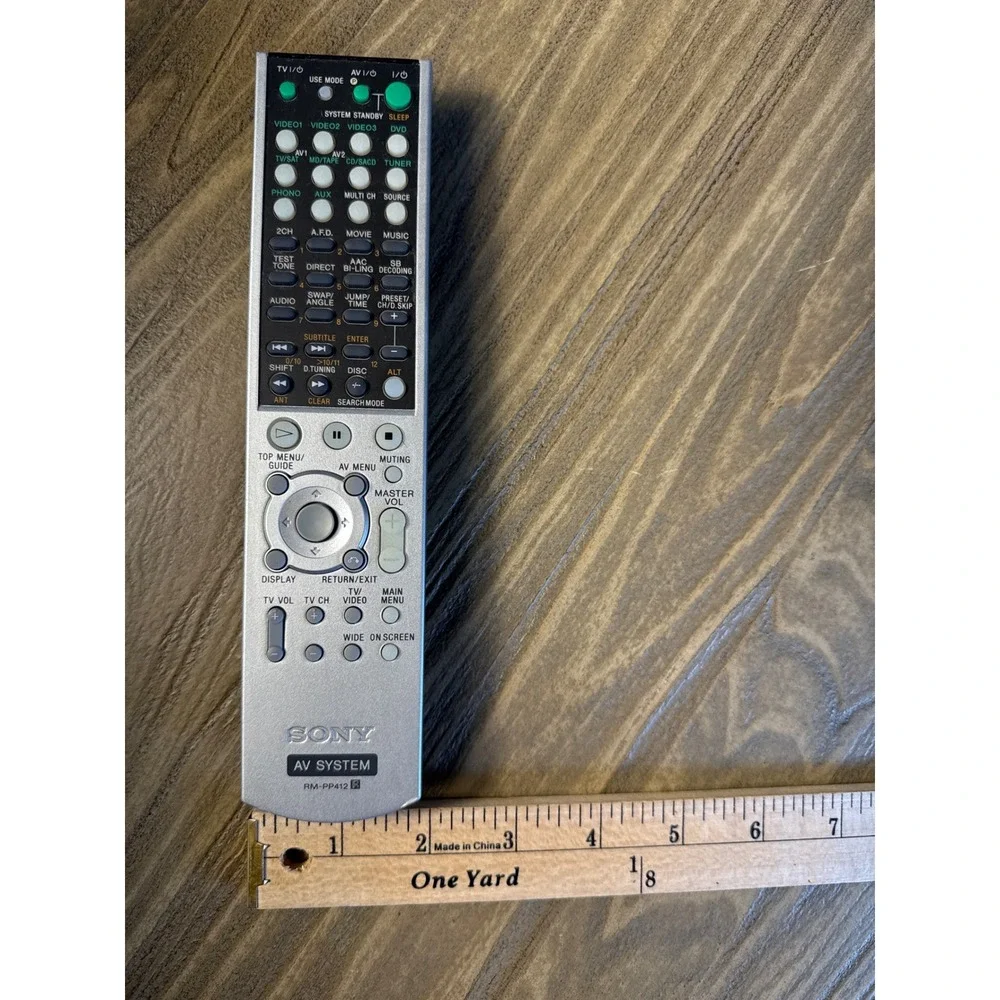 Sony Remote Control RM-PP412 AV System Silver Genuine OEM Tested Working